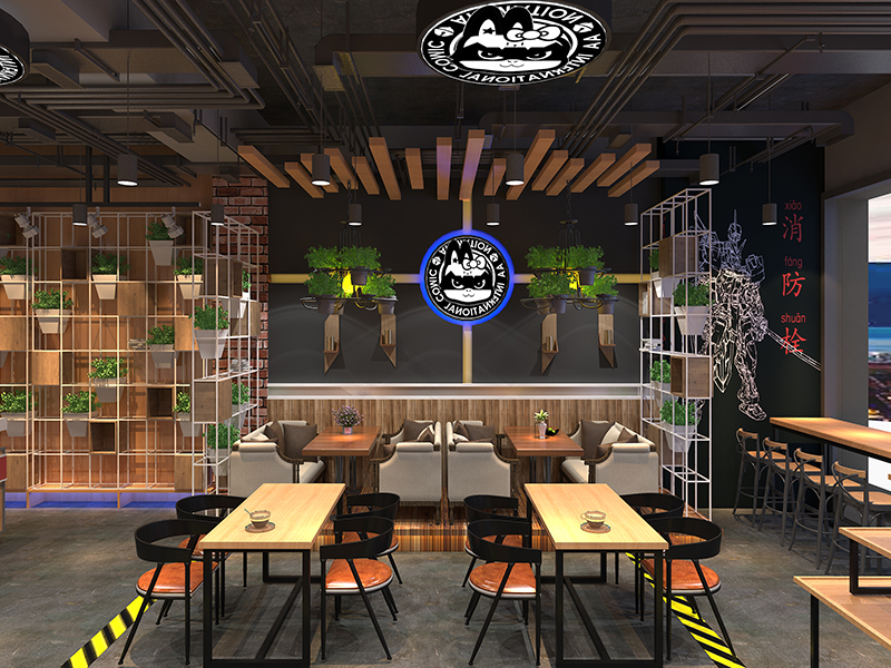 動(dòng)漫主題餐飲店裝修設(shè)計(jì)效果圖