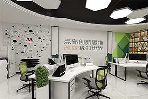 傳媒公司辦公室裝修設計全景效果圖