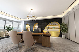 簡(jiǎn)約大氣辦公室裝修設(shè)計(jì)全景案例