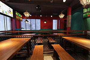 江湖酒莊餐飲店裝修設(shè)計全景圖