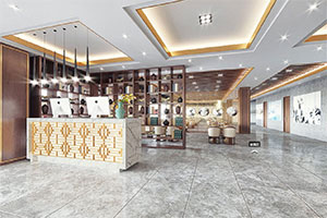 上午餐廳裝修設(shè)計(jì)全景效果圖