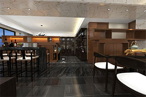 高檔私人中式餐廳裝修設(shè)計(jì)全景圖