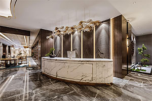 中式餐飲店裝修設(shè)計全景圖