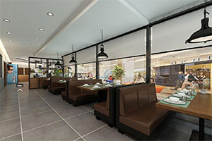 蝦兵蟹將海鮮店裝修設(shè)計全景圖