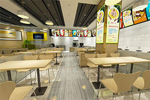 小型快餐店裝修設(shè)計全景圖